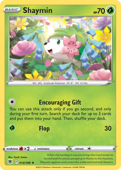 Shaymin Rare 014/189 Astral Radiance