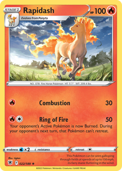 Rapidash Rare 022/189 Astral Radiance