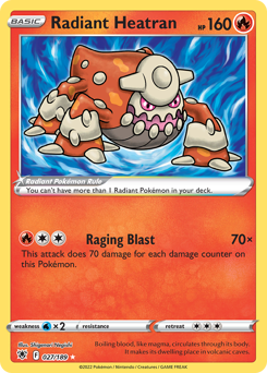 Radiant Heatran Radiant Rare 027/189 Astral Radiance