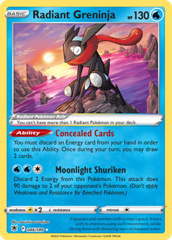 Radiant Greninja Radiant Rare 046/189 Astral Radiance
