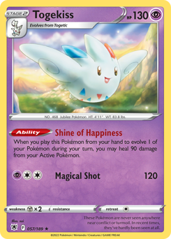Togekiss Holo Rare 057/189 Astral Radiance
