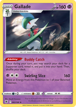 Gallade Holo Rare 062/189 Astral Radiance