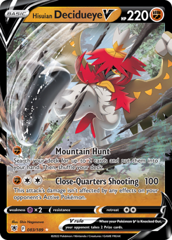 Hisuian Decidueye V Ultra Rare 083/189 Astral Radiance