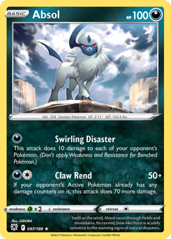 Absol Holo Rare 097/189 Astral Radiance