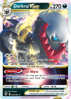 Darkrai VSTAR Ultra Rare 099/189 Astral Radiance