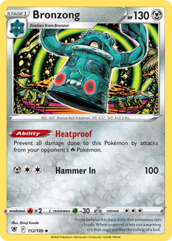 Bronzong Uncommon 112/189 Astral Radiance