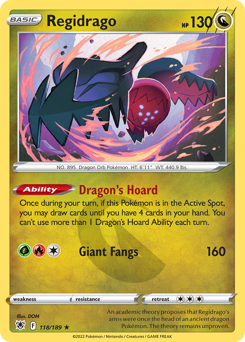 Regidrago Rare 118/189 Astral Radiance