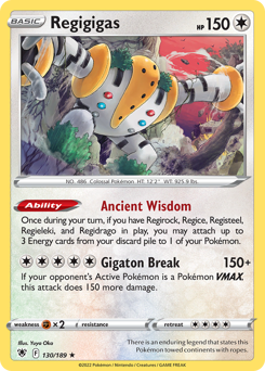 Regigigas Holo Rare 130/189 Astral Radiance
