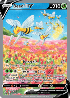 Beedrill V (Alternate Full Art) Ultra Rare 161/189 Astral Radiance