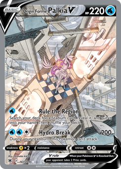 Origin Forme Palkia V (Alternate Full Art) Ultra Rare 167/189 Astral Radiance