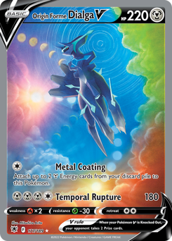 Origin Forme Dialga V (Alternate Full Art) Ultra Rare 177/189 Astral Radiance