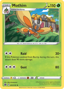 Mothim Rare 011/172 Brilliant Stars Singles