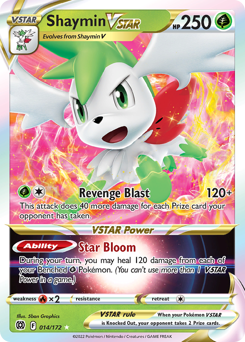 Shaymin VSTAR Ultra Rare 014/172 Brilliant Stars Singles