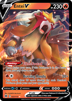 Entei V Ultra Rare 022/172 Brilliant Stars Singles