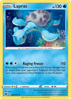 Lapras Rare 031/172 Brilliant Stars Singles