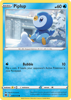 Piplup Common 035/172 Brilliant Stars Singles