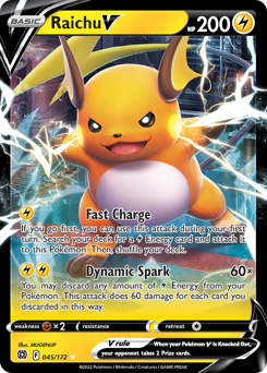 Raichu V Ultra Rare 045/172 Brilliant Stars Singles