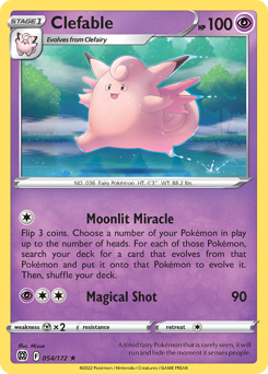 Clefable Rare 054/172 Brilliant Stars Singles
