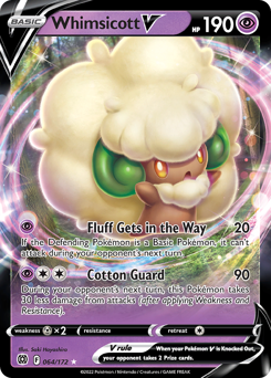 Whimsicott V Ultra Rare 064/172 Brilliant Stars Singles