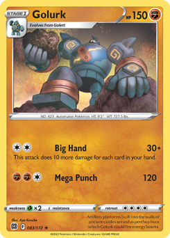 Golurk Rare 083/172 Brilliant Stars Singles