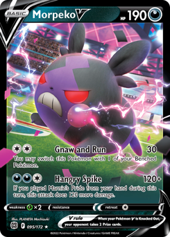 Morpeko V Ultra Rare 095/172 Brilliant Stars Singles