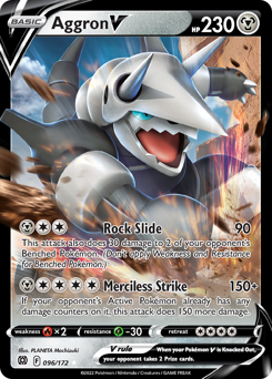 Aggron V Ultra Rare 096/172 Brilliant Stars Singles