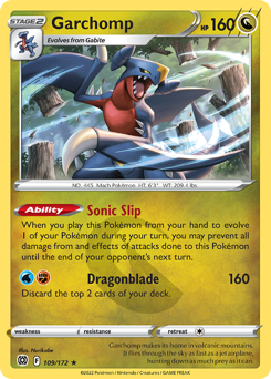 Garchomp Holo Rare 109/172 Brilliant Stars Singles