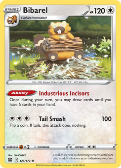 Bibarel Holo Rare 121/172 Brilliant Stars Singles