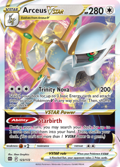 Arceus VSTAR Ultra Rare 123/172 Brilliant Stars Singles