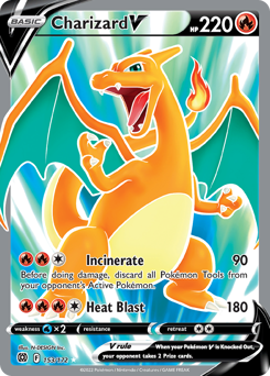 Charizard V (Full Art) Ultra Rare 153/172 Brilliant Stars Singles