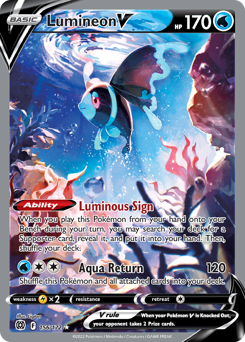 Lumineon V (Alternate Full Art) Ultra Rare 156/172 Brilliant Stars Singles