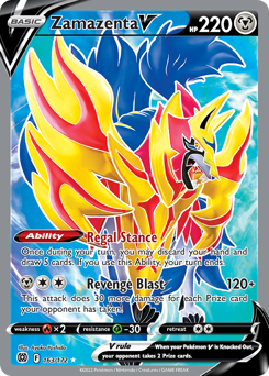 Zamazenta V (Full Art) Ultra Rare 163/172 Brilliant Stars Singles
