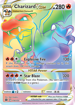 Charizard VSTAR (Secret) Ultra Rare 174/172 Brilliant Stars Singles