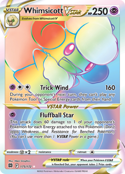 Whimsicott VSTAR (Secret) Ultra Rare 175/172 Brilliant Stars Singles