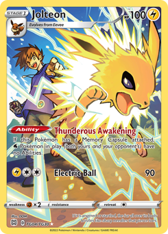 Jolteon Ultra Rare TG04/TG30 Brilliant Stars Trainer Gallery