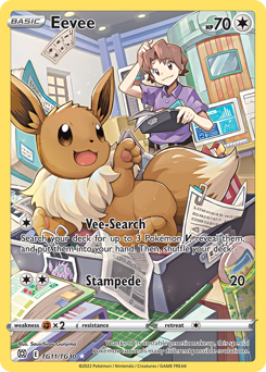 Eevee Ultra Rare TG11/TG30 Brilliant Stars Trainer Gallery