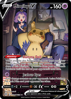Mimikyu V Ultra Rare TG16/TG30 Brilliant Stars Trainer Gallery