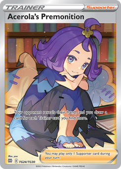 Acerola's Premonition Ultra Rare TG24/TG30 Brilliant Stars Trainer Gallery