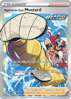 Rapid Strike Style Mustard Ultra Rare TG27/TG30 Brilliant Stars Trainer Gallery