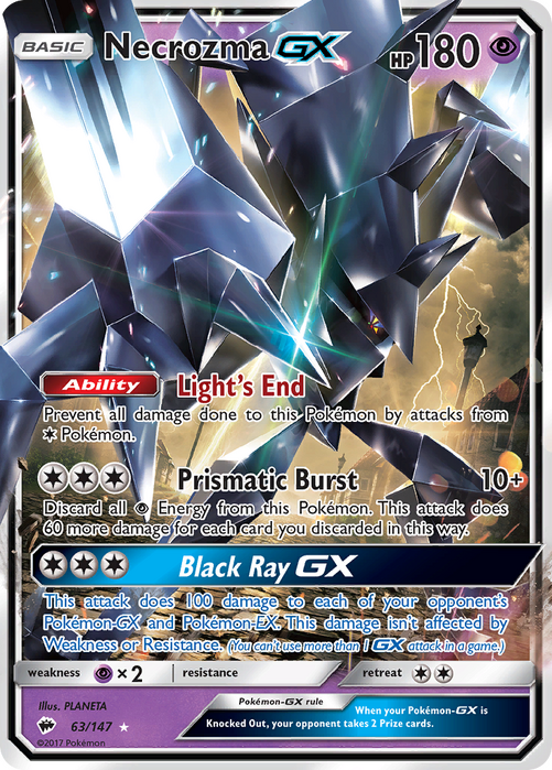 Necrozma GX 63/147 Ultra Rare - Burning Shadows Pokemon Card