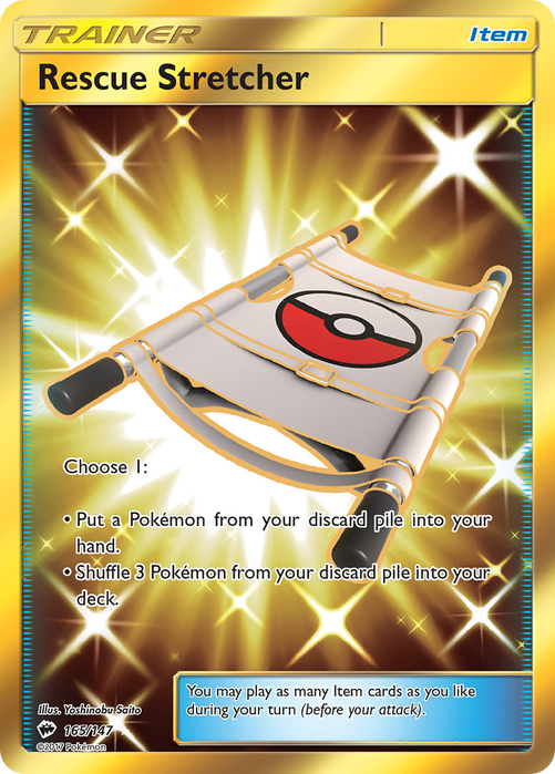 Rescue Stretcher (Secret) 165/147 Secret Rare - Burning Shadows Pokemon Card