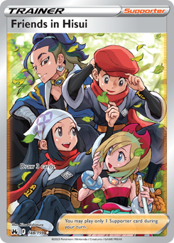 Friends in Hisui (Full Art) 148/159 Ultra Rare Crown Zenith Pokemon Card Single