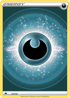 Darkness Energy (Texture Full Art) 158/159 Ultra Rare Crown Zenith Pokemon Card Single