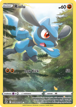 Riolu GG26/GG70 Holo Rare Galarian Gallery Crown Zenith Pokemon Card Single