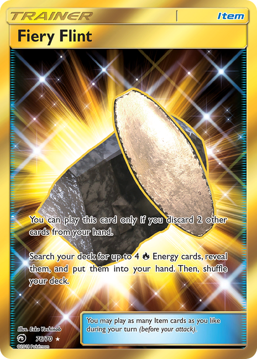 Fiery Flint Secret Hyper Rare (76/70) Dragon Majesty