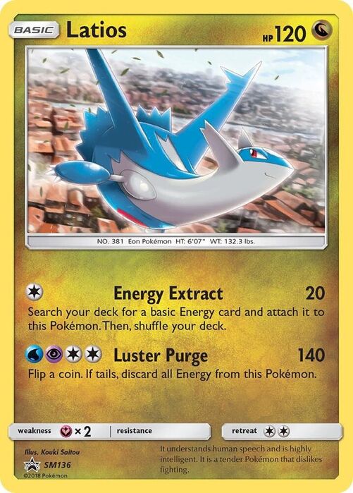Latios SM136 Dragon Majesty Promo card