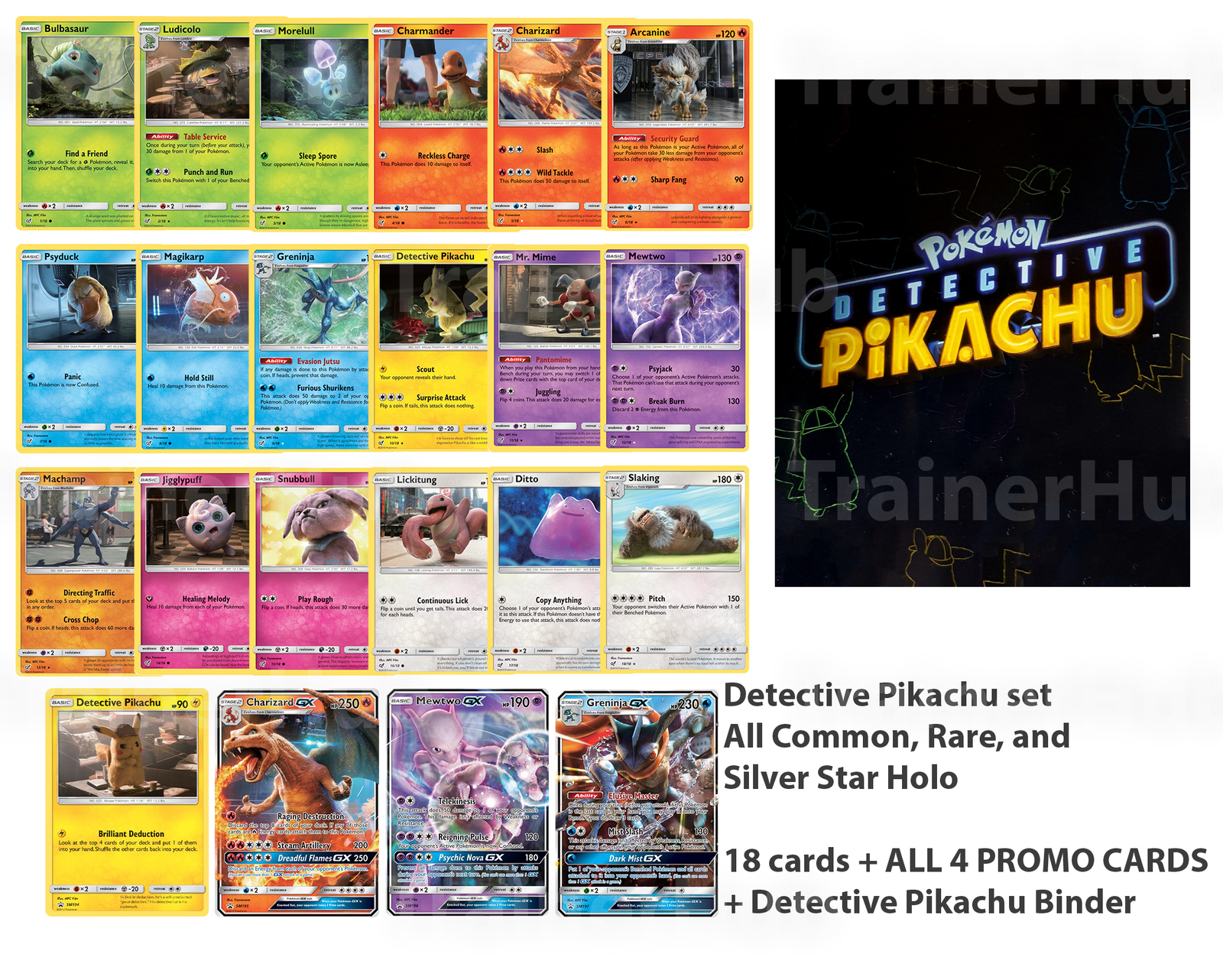 Pokemon Card Detective Pikachu Mewtwo Gx Mint Korean Ver