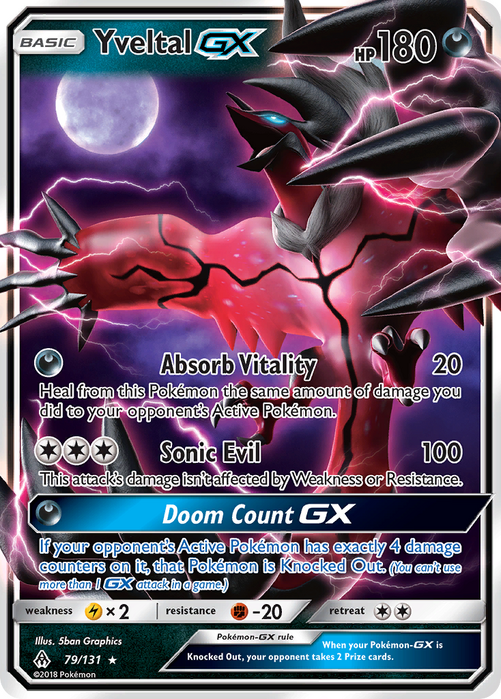 Yveltal GX 79/131 Ultra Rare - Forbidden Light Pokemon Card