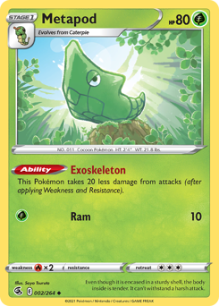 Metapod Uncommon 002/264 Fusion Strike Singles