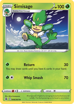 Simisage Uncommon 008/264 Fusion Strike Singles